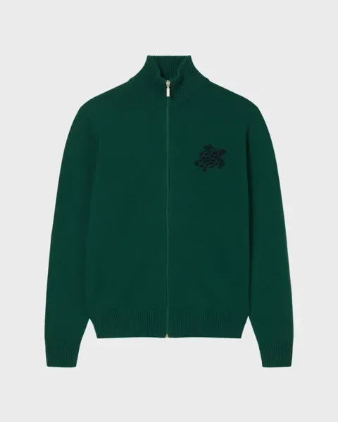 Vilebrequin Men Full Zip Wool And Cashmere Sweater Turtle