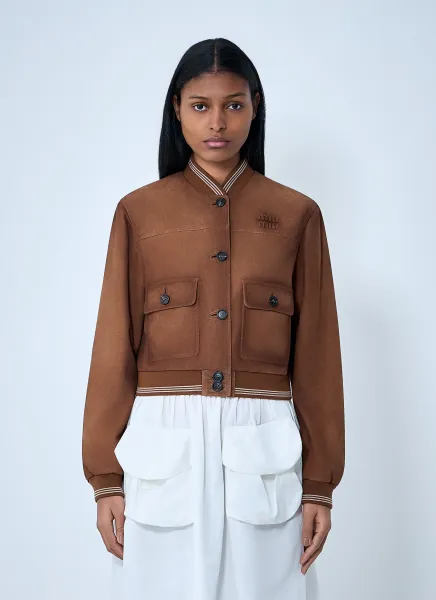 Suede Bomber Jacket
