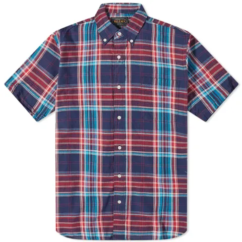Short Sleeve Indian Madras Check Shirt