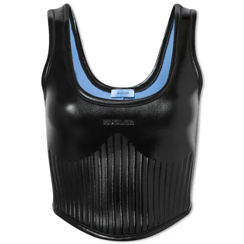 Shiny Embossed Jersey Crop Top