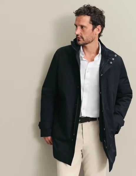 Charles Tyrwhitt Cotton Rich Collared 3 In 1 Mac Navy