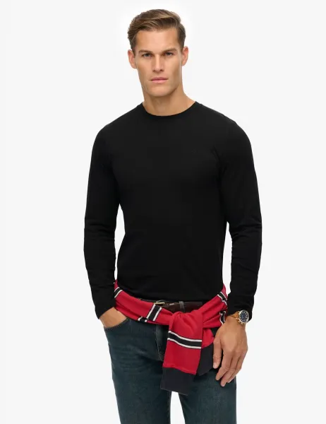 Superdry & Co Pure Cotton Long Sleeve Top Black