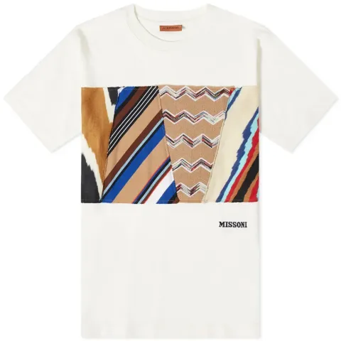 Knit Panel Logo T-Shirt