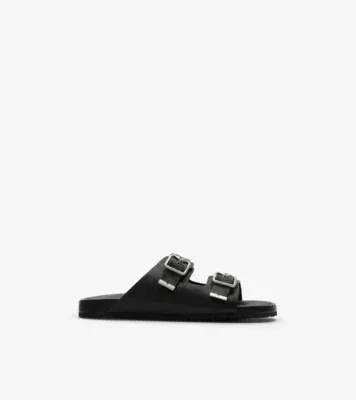 Leather Urchin Sandals in Black