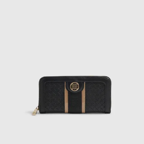 River Island Monogram Embossed Zip Around Purse