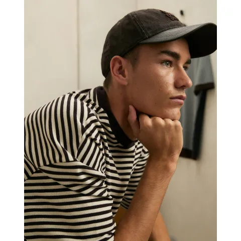 River Island Script Faux Leather Cap