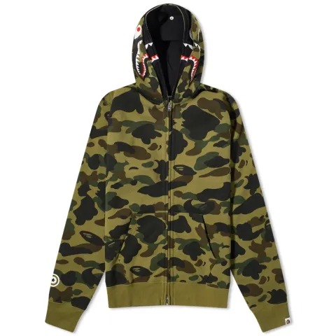 1St Camo Double Shark Full Zip Hoodie