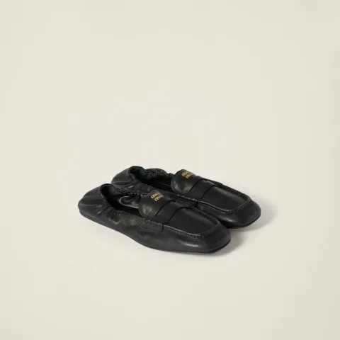 Ruches nappa leather loafers