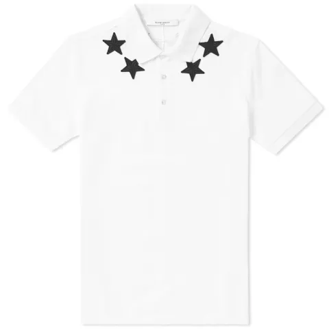 Cuban Embroidered Star Collar Polo