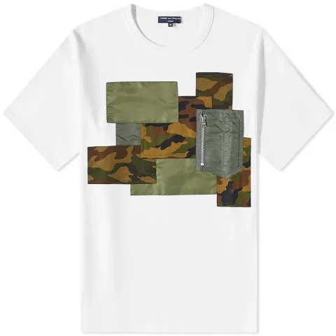 Mulit Patch Zip Pocket T-Shirt