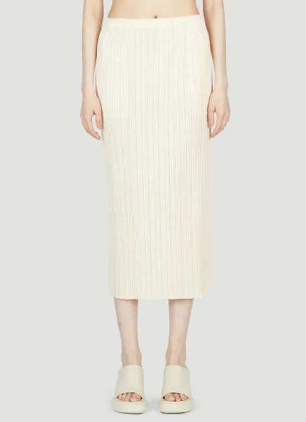 Pleated Midi Skirt