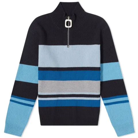 Roll Neck Striped Knit