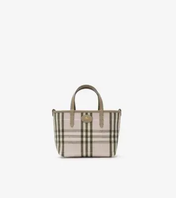 Mini Reversible Bloomsbury Tote​ in Mushroom beige/mallow pink - Women, Leather