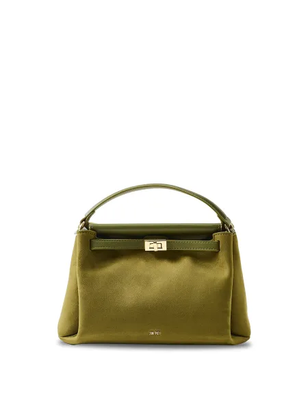 Carmen Faux Suede Top Handle Clutch Bag