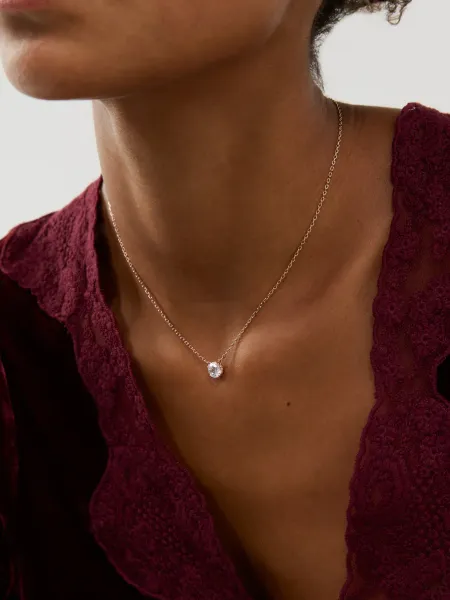Swarovski Constella Round Cut Pendant White/Gold Tone Plated