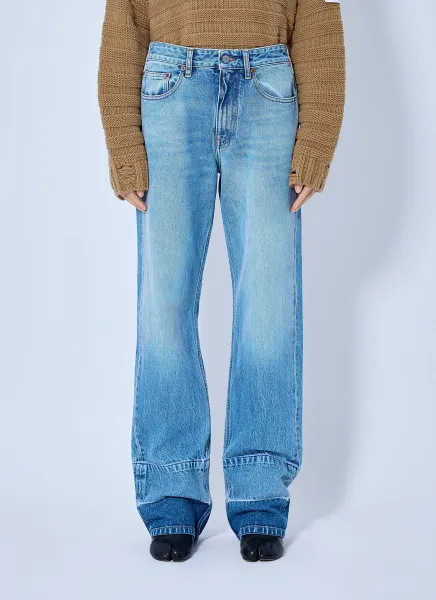 Wide-Leg Denim Jeans