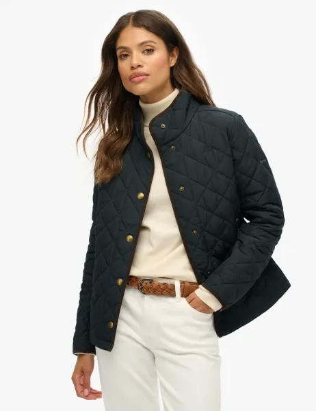 Superdry & Co Quilted Estate Country Liner Jacket Navy