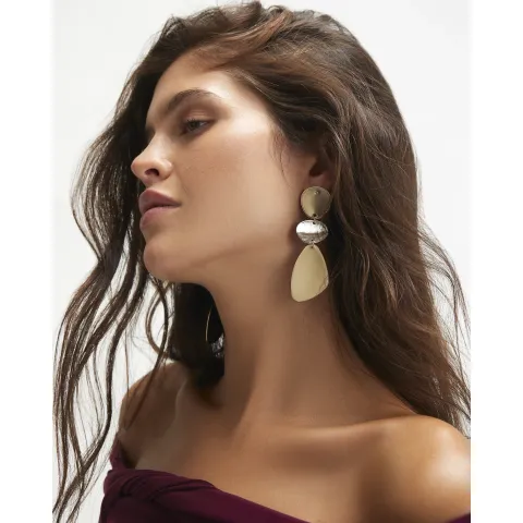 River Island Disc Drop Earrings
