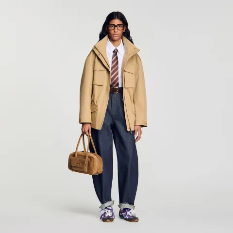 Jacket with adjustable waist