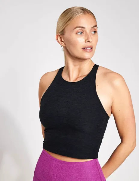 Beyond Yoga Spacedye Refocus Racer Back Yoga Crop Top Black