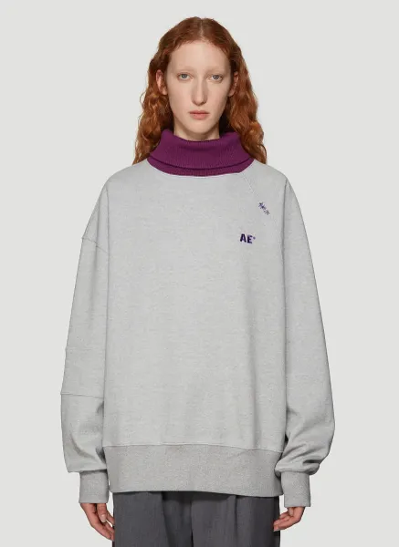 Man to Man Knitted-Neck Sweatshirt