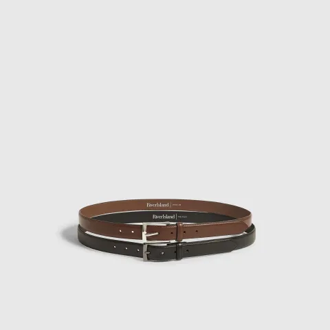River Island Multicolour Pack Of 2 Belts