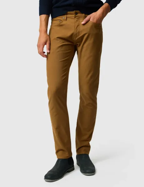 Rodd & Gunn Motion 2 Regular Fit 5 Pocket Jeans Tan