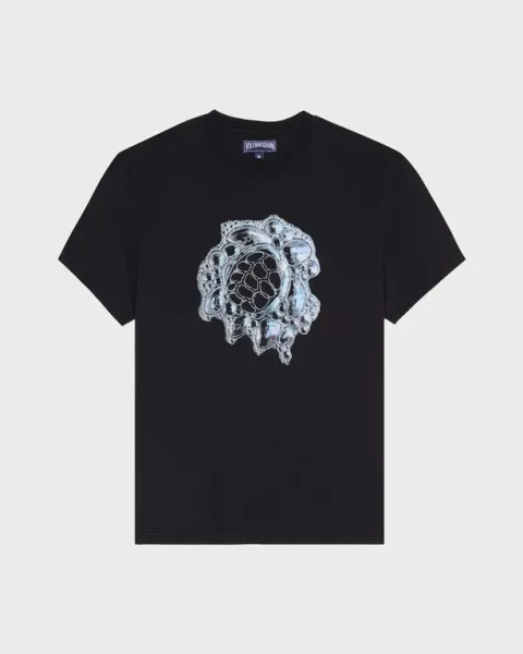 Vilebrequin Men Oversize Cotton T-shirt Bubble Turtle 3d