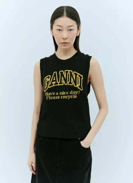 Graphic O-Neck Vest