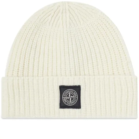 Wool Patch Beanie Hat