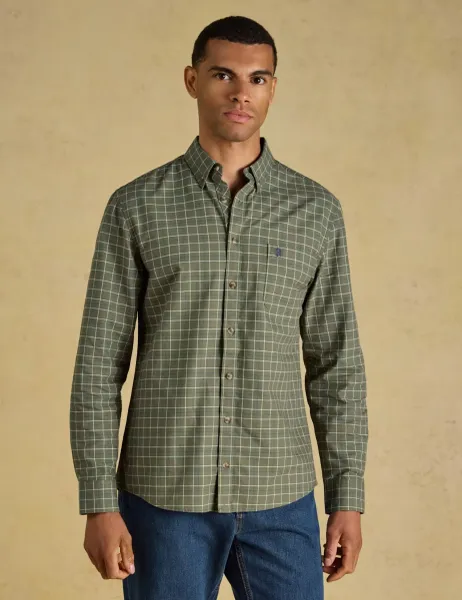 Joules Regular Fit Pure Cotton Checked Oxford Shirt