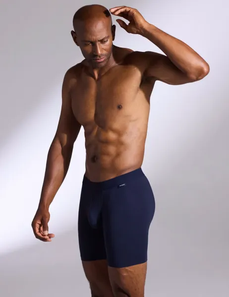 David Gandy Wellwear 3 Pack Cotton Modal Blend Boxers Navy