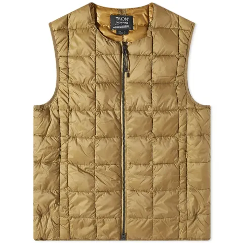 Crew Neck Zip Down Vest
