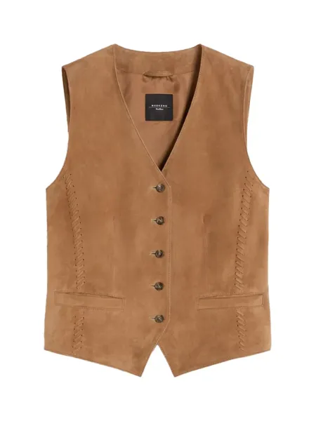 Suede Waistcoat Brown
