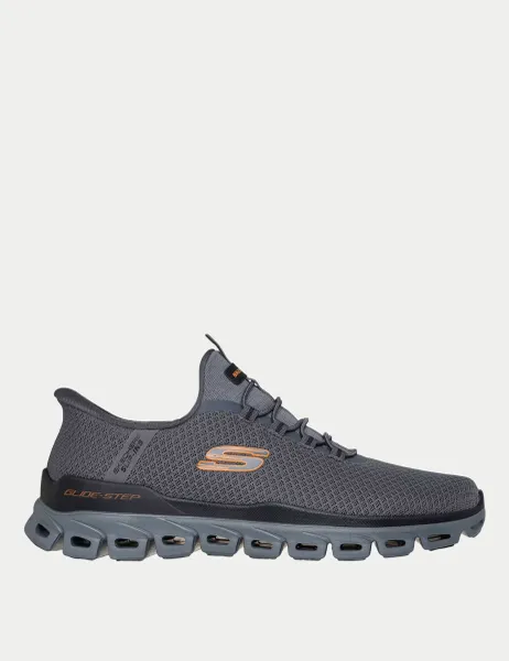 Skechers Glide-Step Noxus Slip-ins Trainers Charcoal Mix