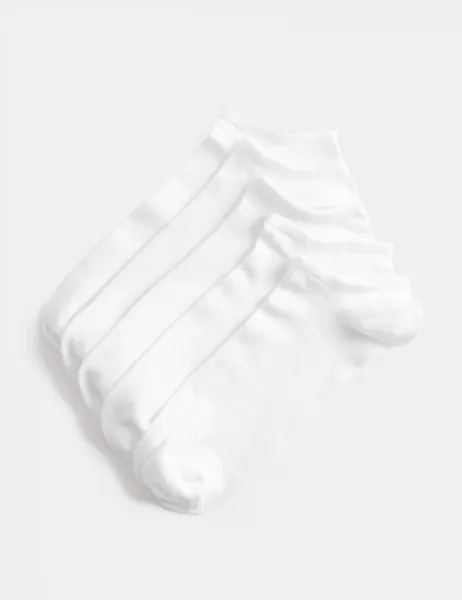 Marks & Spencer 5pk Supersoft Trainer Liners White