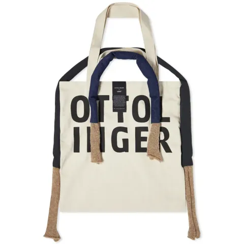 Puffy String Denim Tote Bag