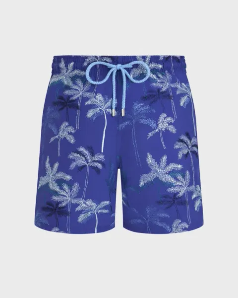 Men Embroidered Swim Shorts Palm Offset