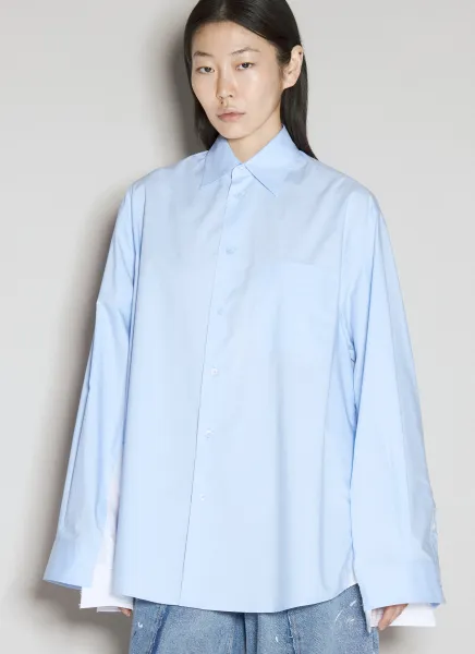 Wide-Sleeved Poplin Shirt