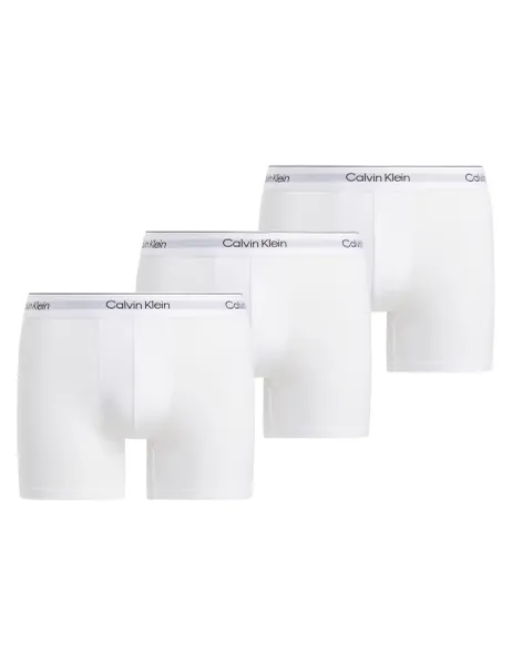 Calvin Klein 3 Pack Icon Cotton Stretch Boxer Briefs White
