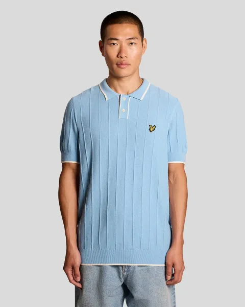 Lyle & Scott Tipped Pique Knitted Polo Shirt