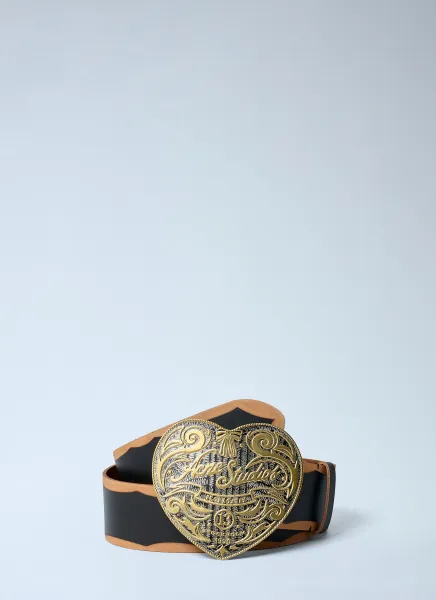 Heart Logo Engraved Belt