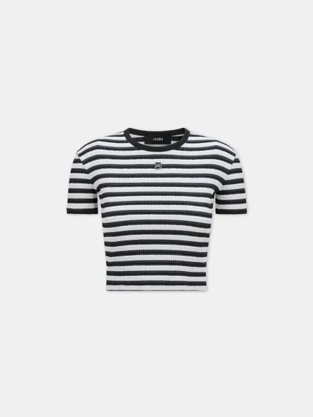 WOMEN - WOMEN'S MA STRIPED TEE - White