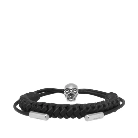 Skull Woven Leather Bracelet