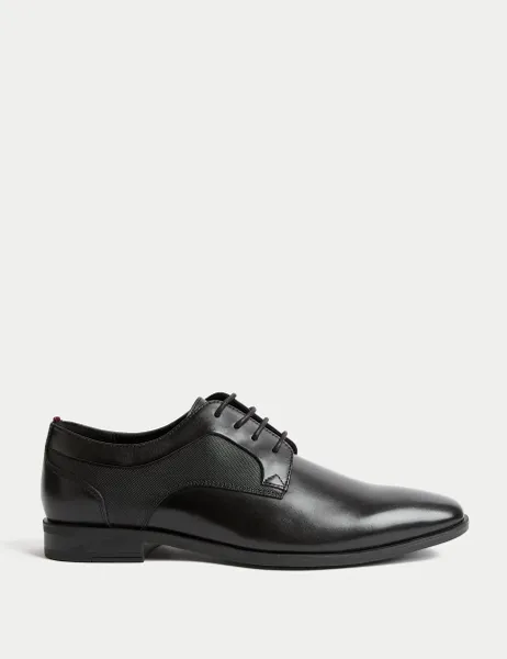 Marks & Spencer Leather Derby Shoes Black