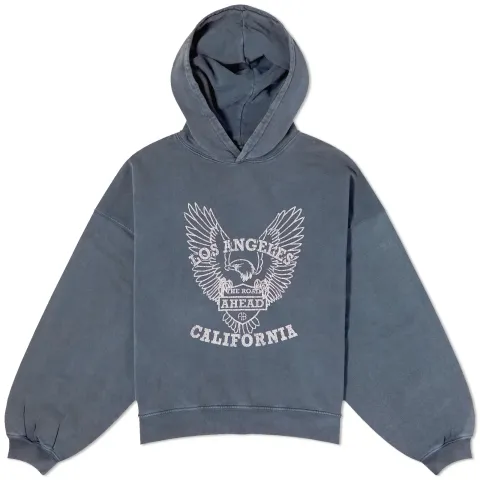 Alec White Eagle Print Hoodie
