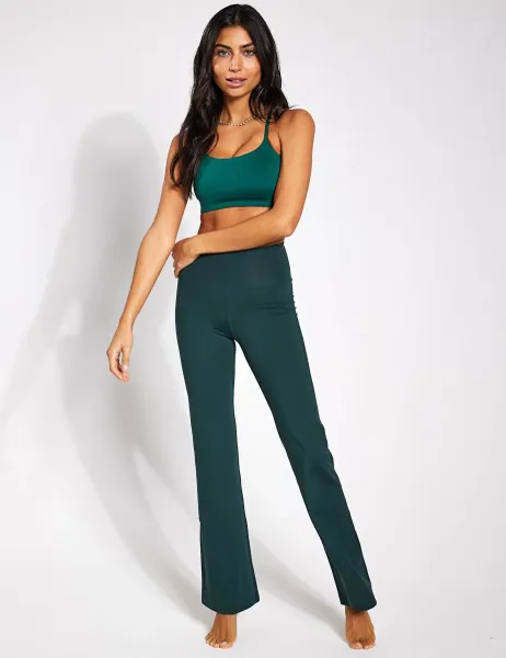 Girlfriend Collective Compressive Flared Leggings Dark Green