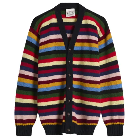 Jamieson's of Shetland Stripe V-Neck Cardigan