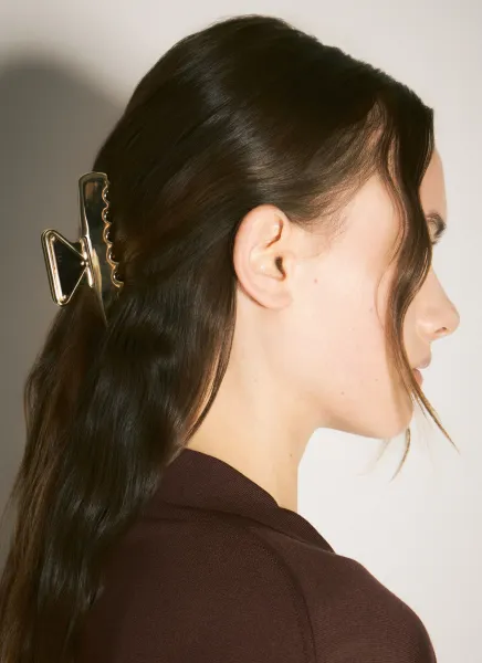Logo Plaque Metal Hair Clip