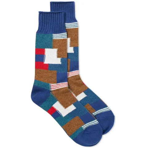 Patchwork Crew Sock